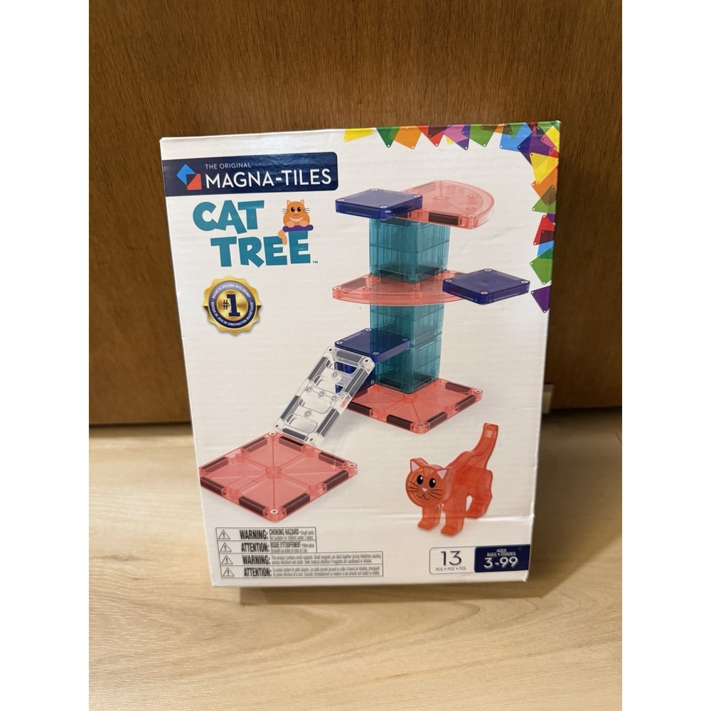 MAGNATILES Cat Tree 13Piece Magnetic Construction Set, The Original Magnetic ...